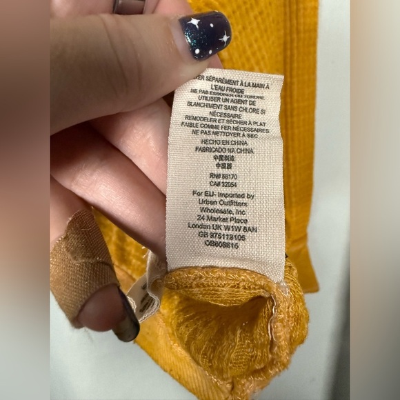 We The Free South Side Thermal Top in Sunflower Yellow Medium Oversize - Picture 9 of 10